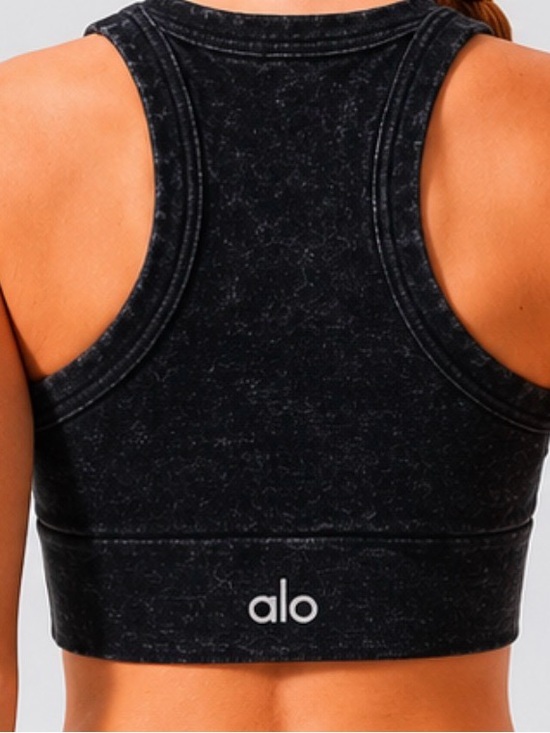 ALO Yoga Other - Alo Yoga Black Acid Wash Racerback Sports Bra Size M